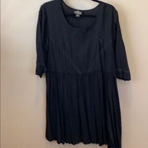 Black drop waisted dress.